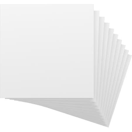 Ekena Millwork 15 3/4W x 15 3/4H x 1T PVC Hobby Boards, Unfinished, 10PK HBP16X16X100CUN